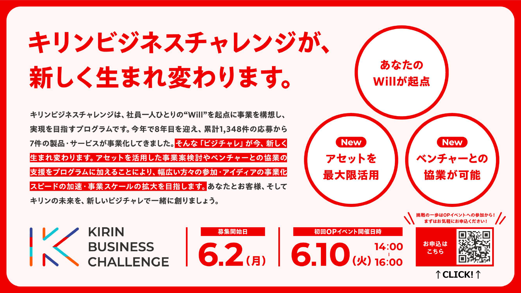 キリンビジネスチャレンジが、新しく生まれ変わります
